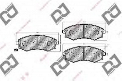 DJ PARTS bp1355 -  Комплект тормозных колодок, дисковый тормоз